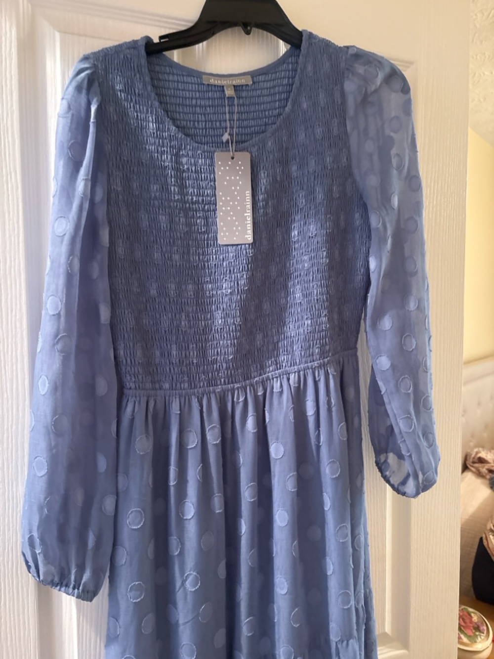 Beautify smocked Midi Dress- NWT Perfect for weddings, family photos, brunch